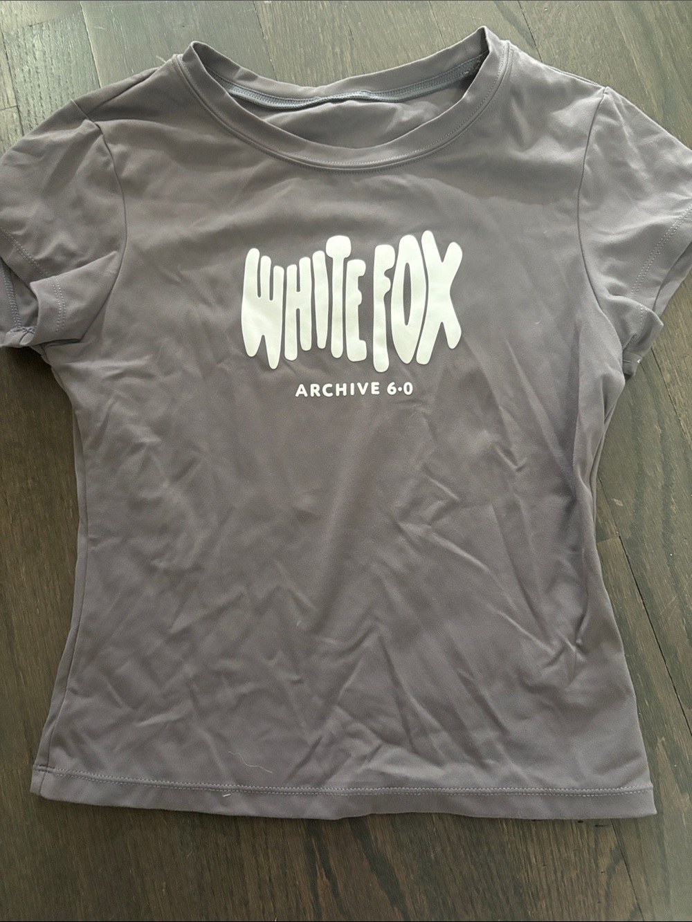 White Fox Boutique Gray Short Sleeve Logo Tee